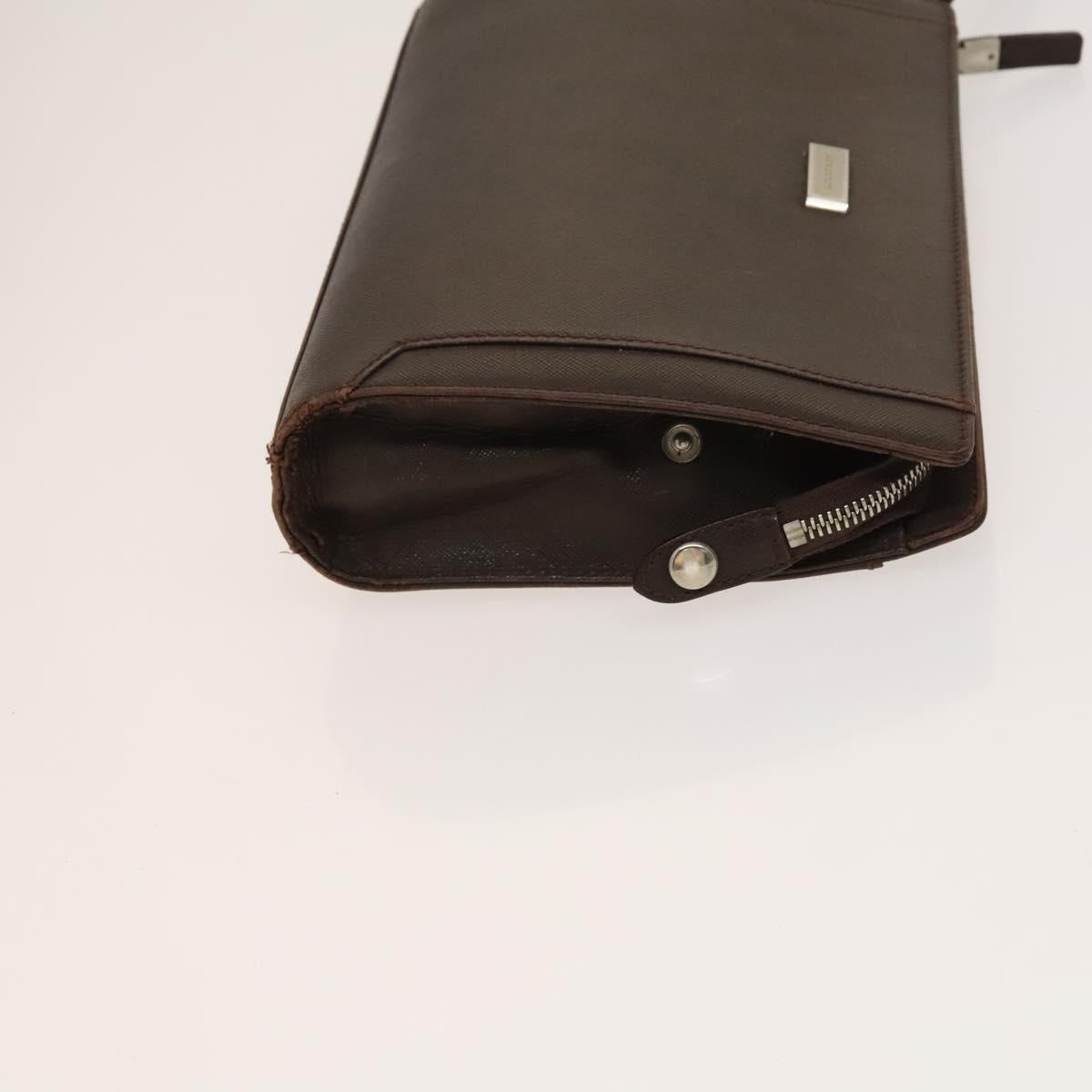 BURBERRY Clutch Bag Leather 2Set Brown