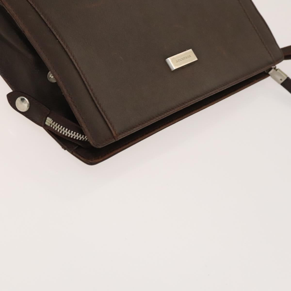 BURBERRY Clutch Bag Leather 2Set Brown