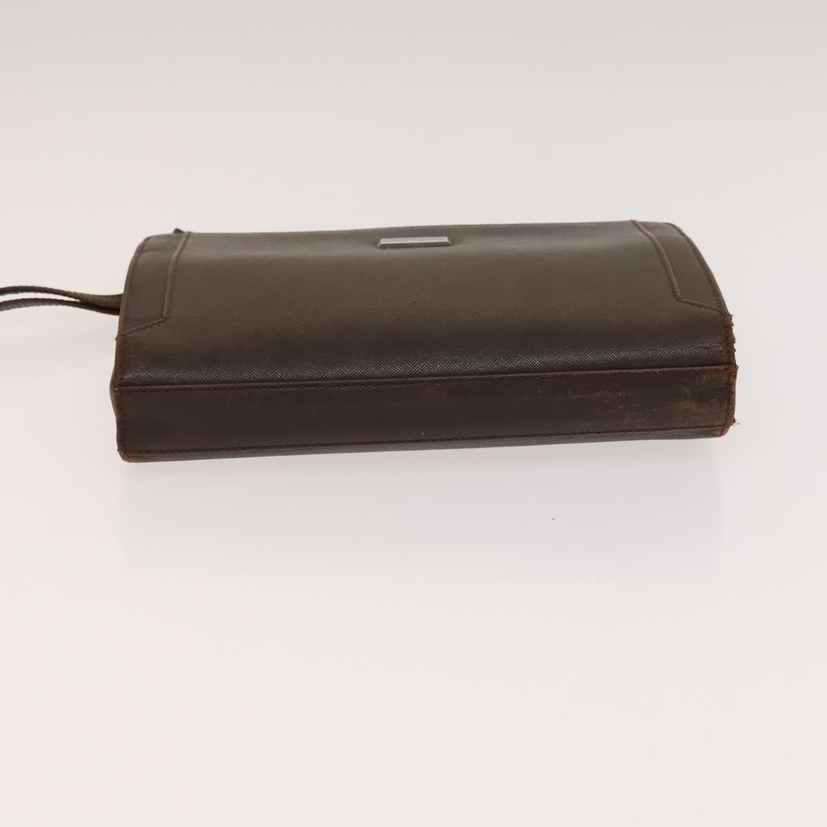 BURBERRY Clutch Bag Leather 2Set Brown