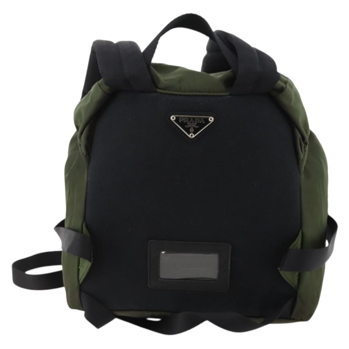 PRADA Backpack Nylon Green Silver