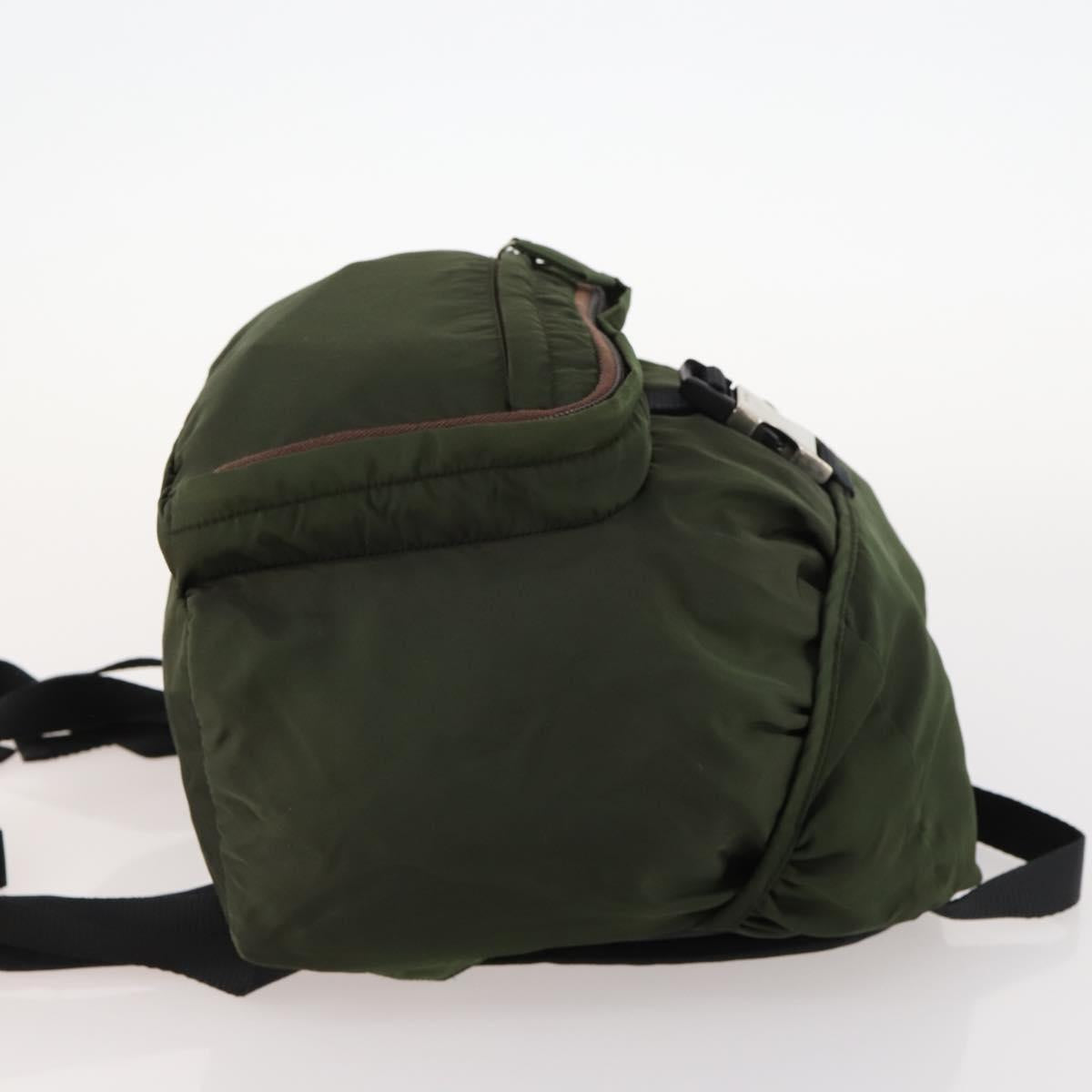 PRADA Backpack Nylon Green Silver