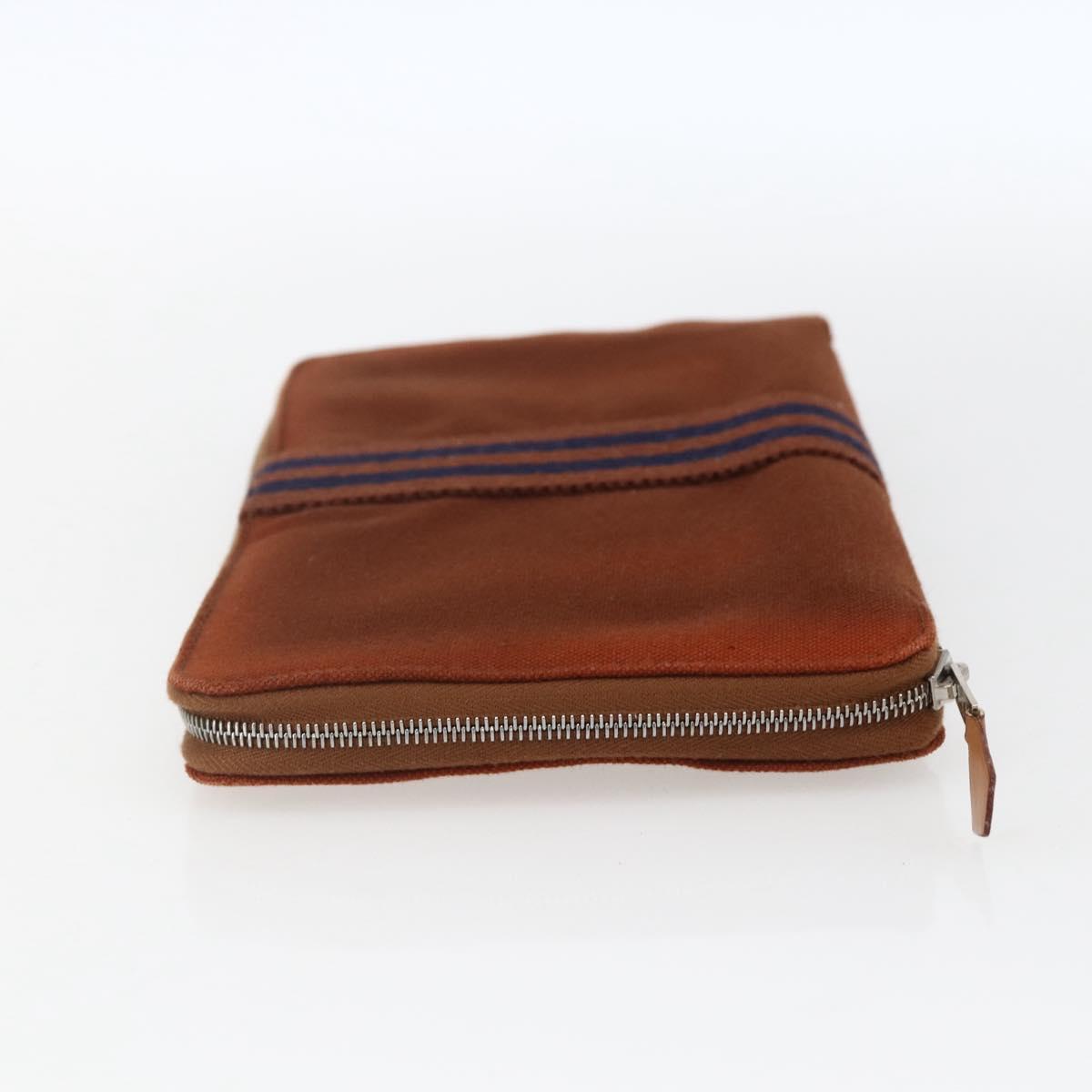 HERMES Fourre Tout Perth GM Long Wallet Canvas Brown