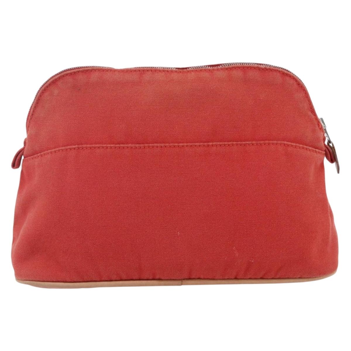 HERMES Bolide MM Pouch Canvas Red