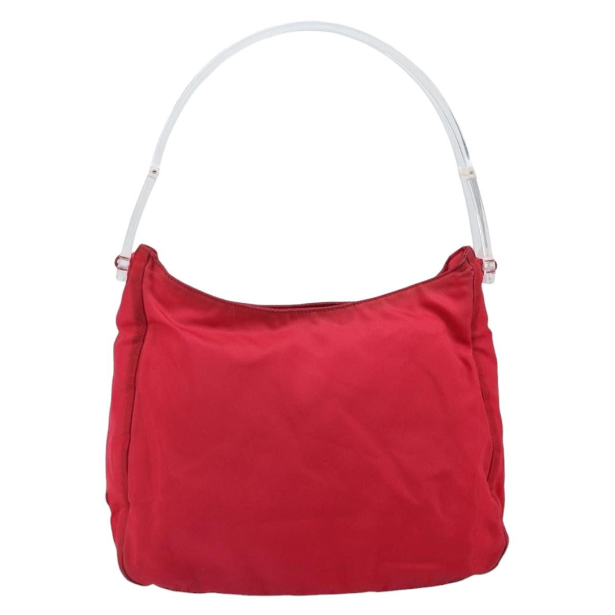 PRADA Tote Bag Nylon plastic Red