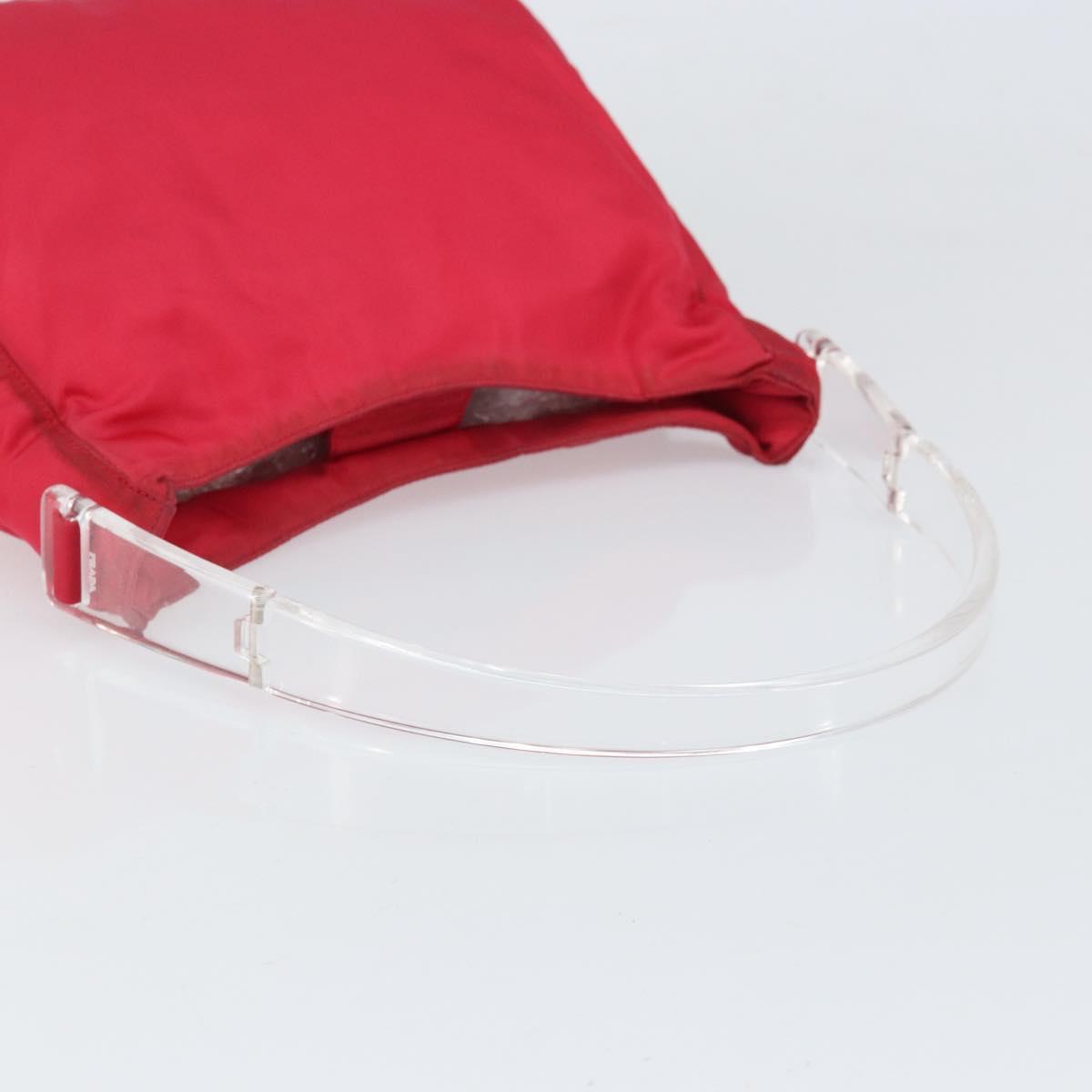 PRADA Tote Bag Nylon plastic Red