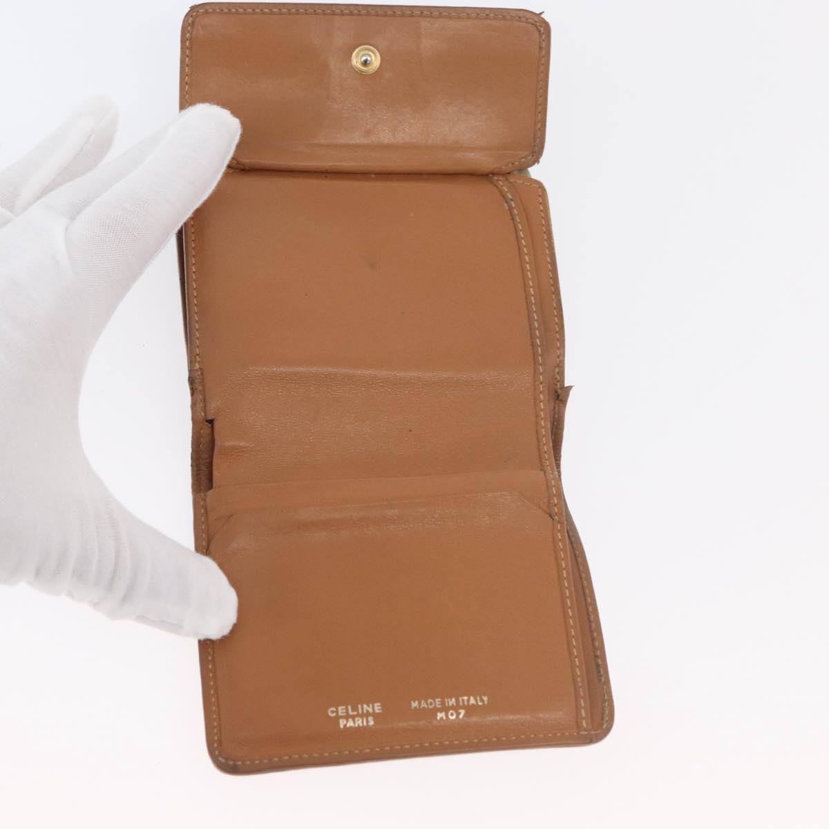 CELINE Macadam Canvas Wallet PVC 2 Set Brown Beige