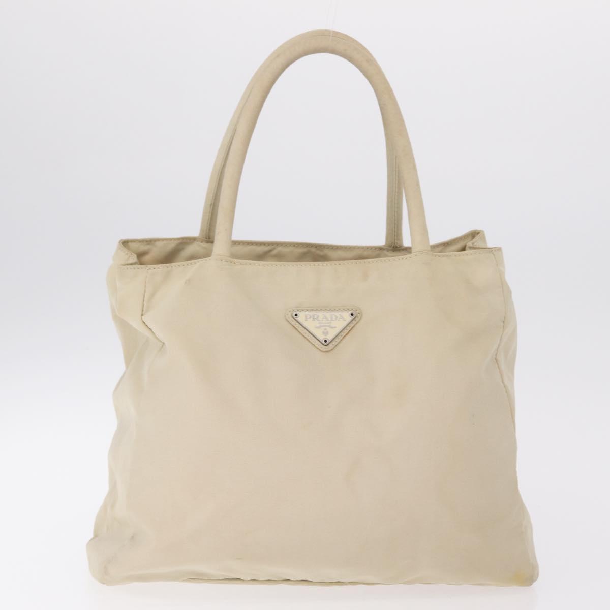 PRADA Hand Bag Nylon 2 Set Ivory