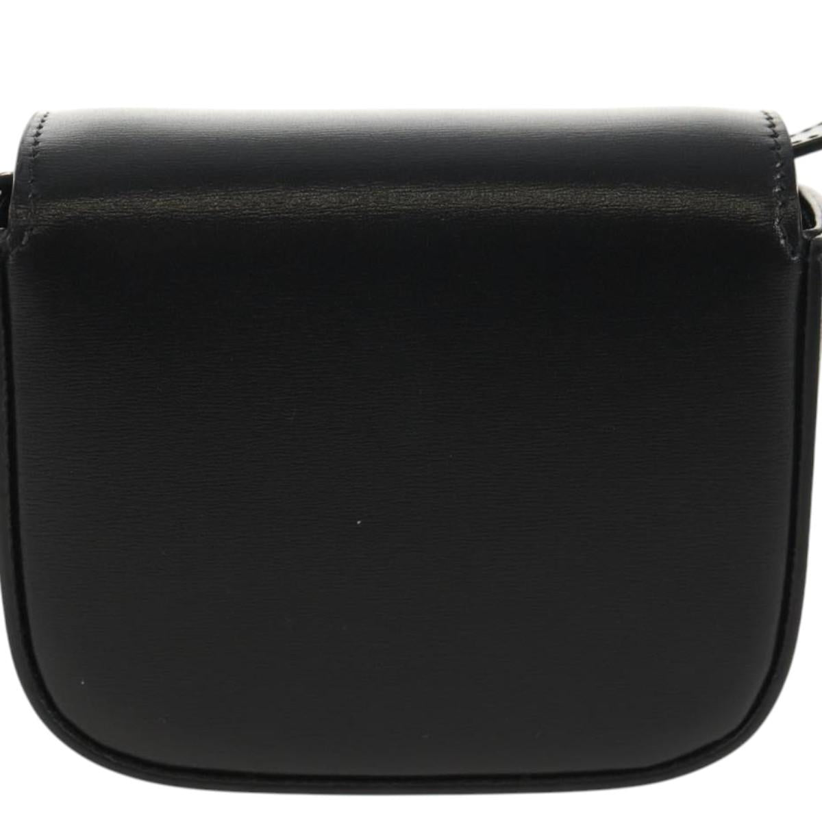 CELINE Mini Triomphe Shoulder Bag Leather Black Gold