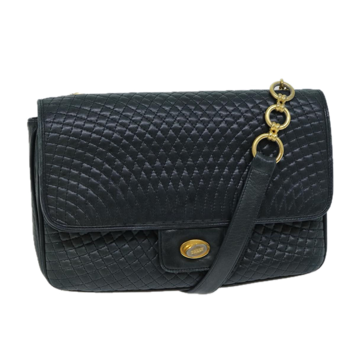 BALLY Shoulder Bag Leather Navy