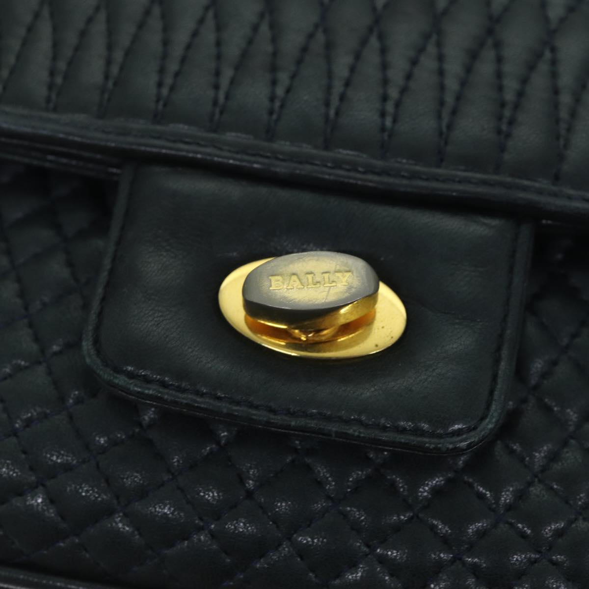 BALLY Shoulder Bag Leather Navy