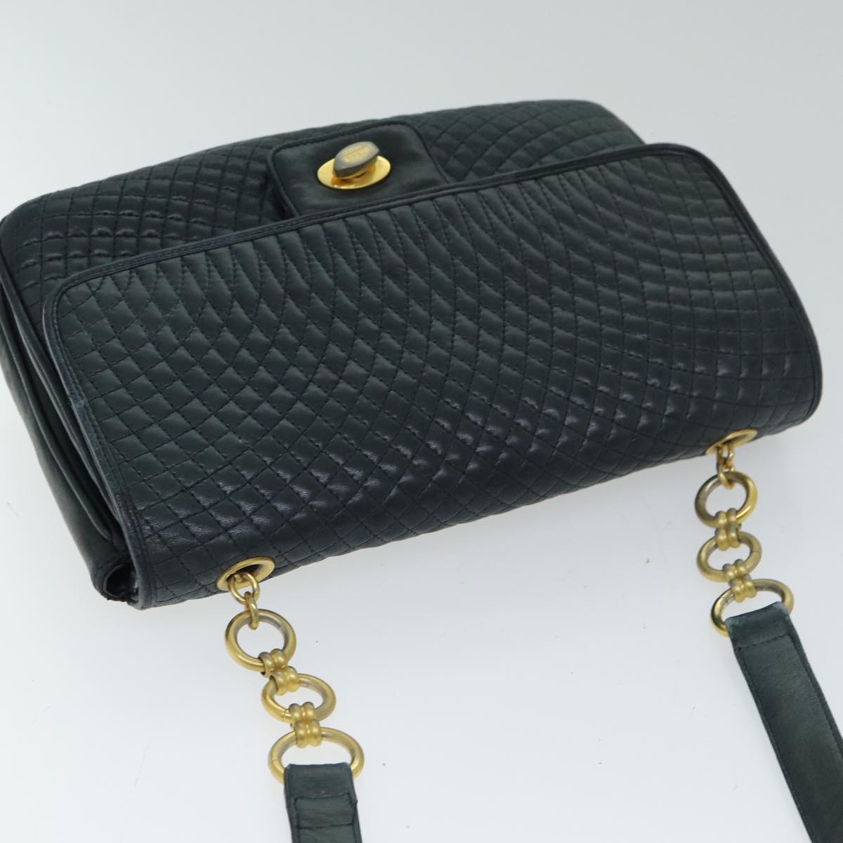 BALLY Shoulder Bag Leather Navy