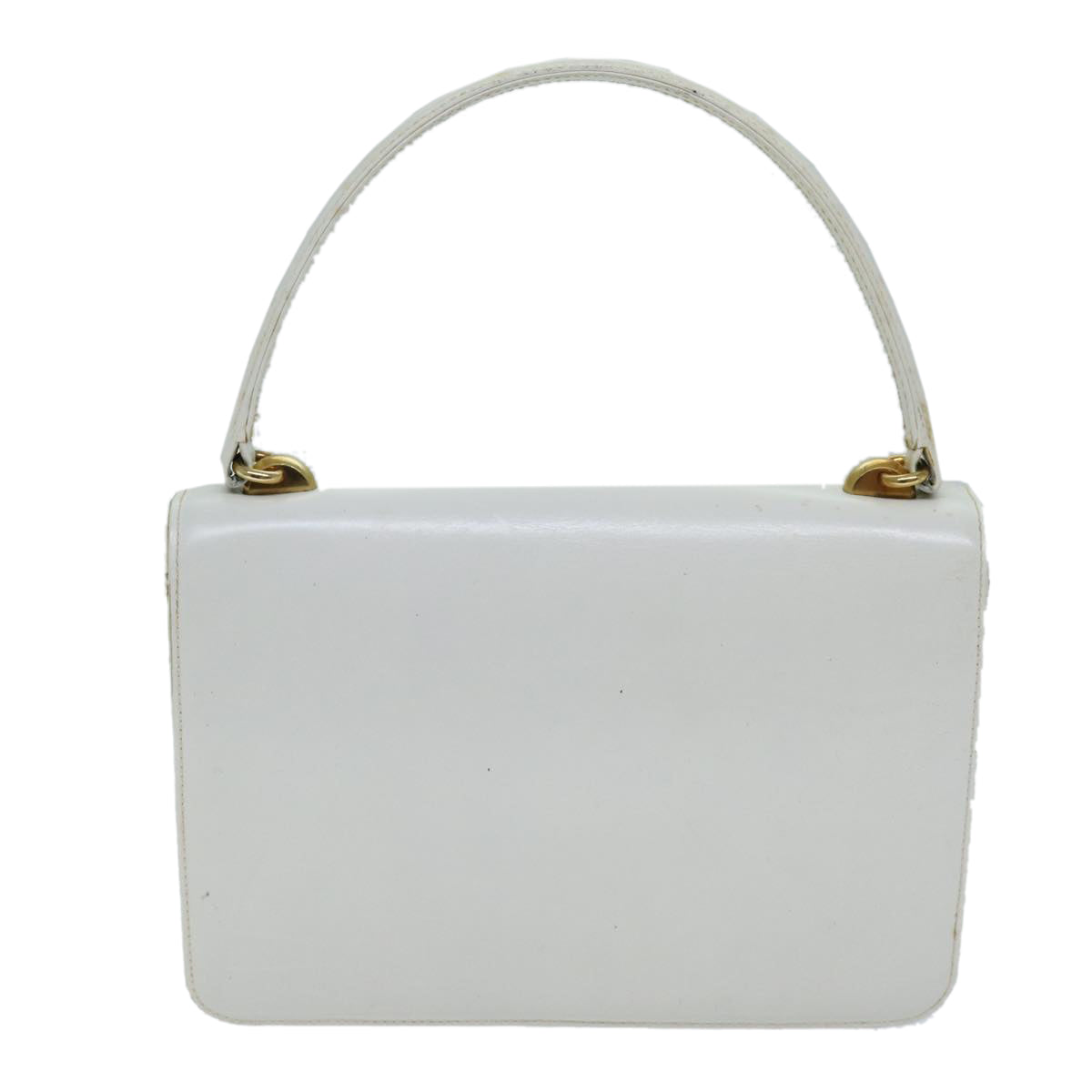 GUCCI Hand Bag Leather White