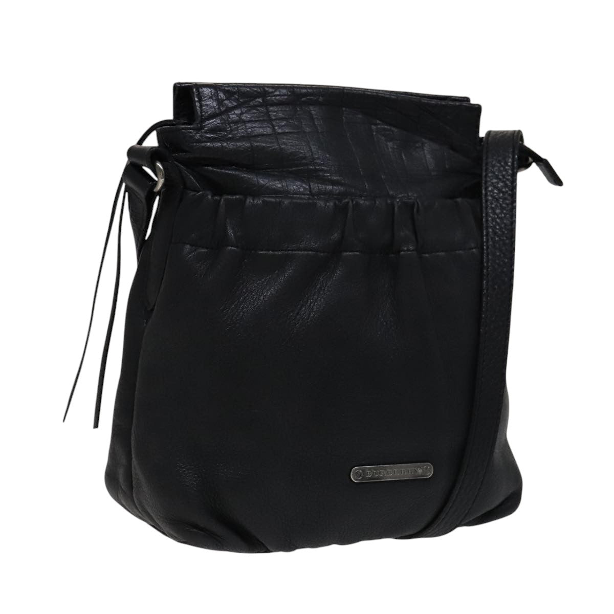 BURBERRY Shoulder Bag Leather Black